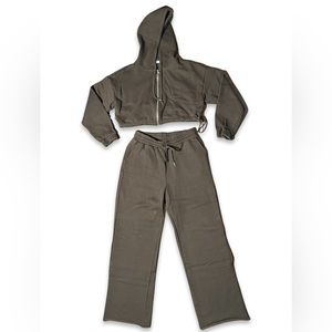 Chocolate Brown Garage Sweat Set - Size S/M